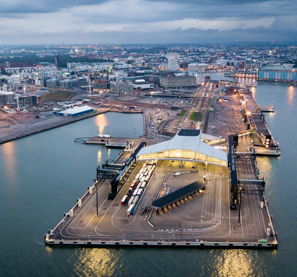 Image of freight port in Helsinki