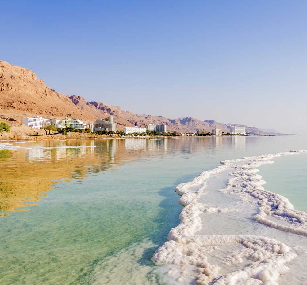 Image of coast-line developement on the Dead Sea, Jordan